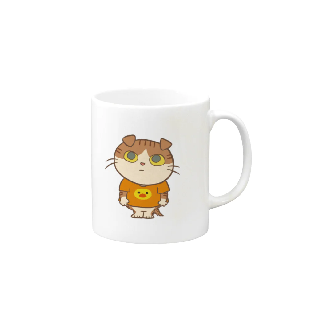 Tシャツ工房ユーイングの虚無猫マグカップ Mug :right side of the handle