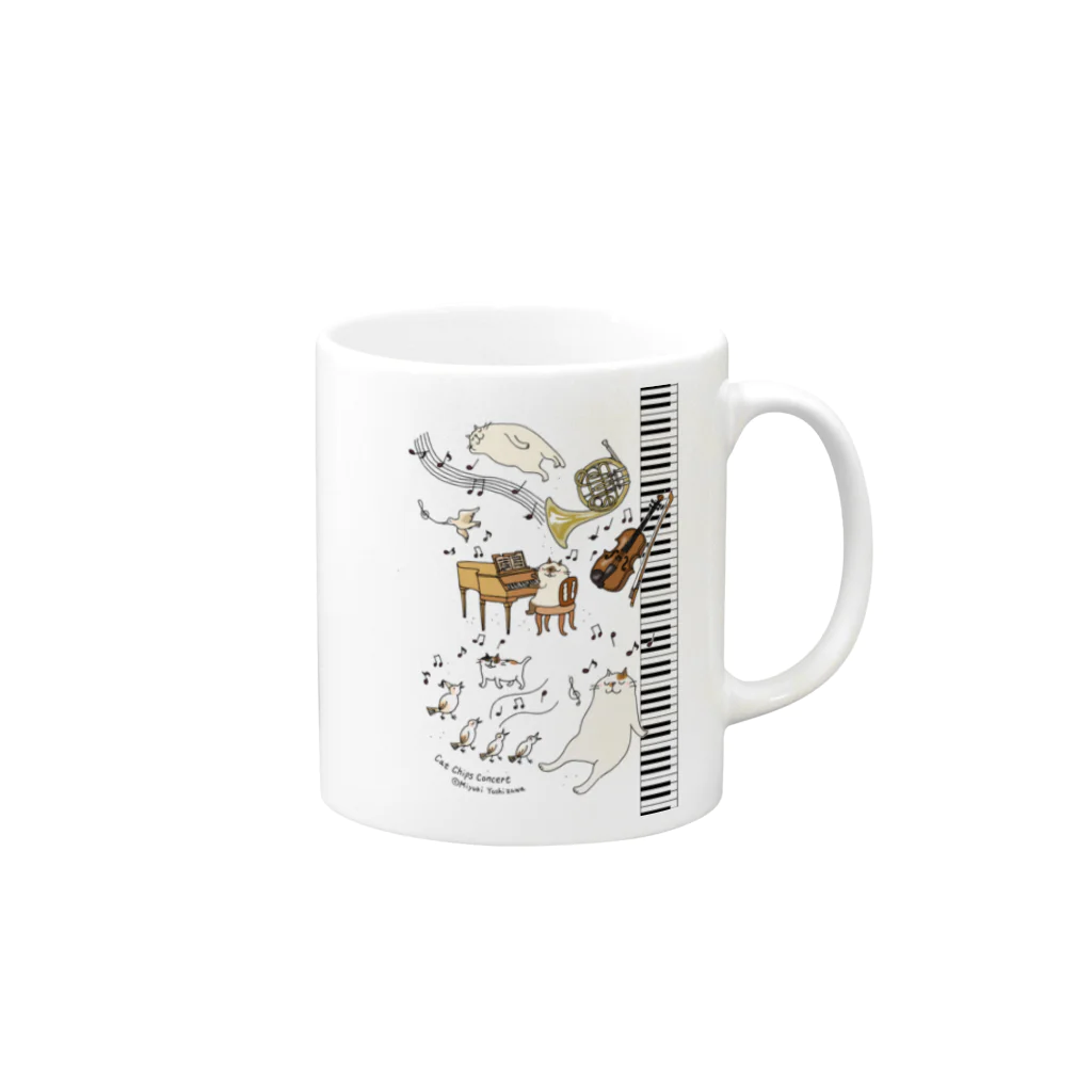 吉沢深雪のCatChips concert-鍵盤2 Mug :right side of the handle