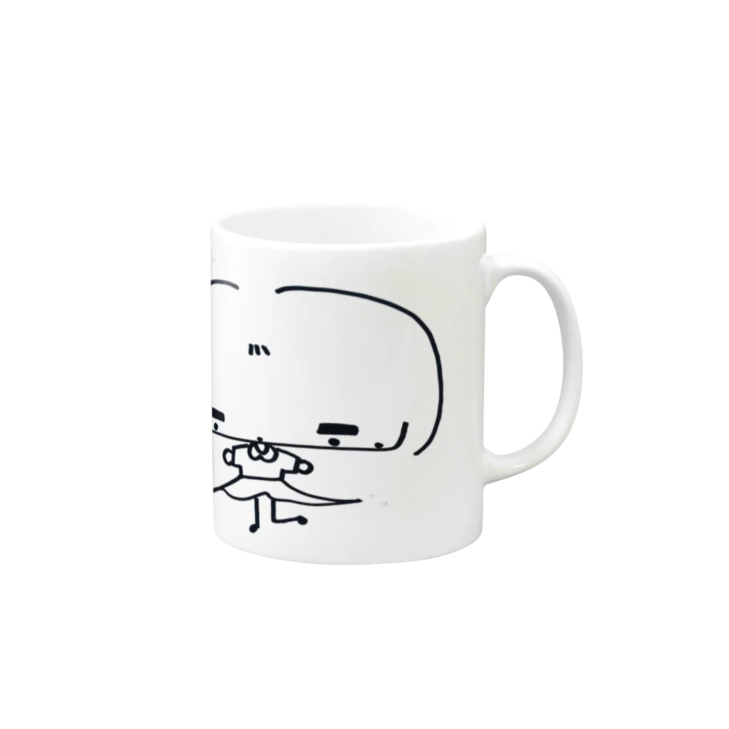 ネコッチ＿k(*´ω｀*)のフンちゃん Mug :right side of the handle