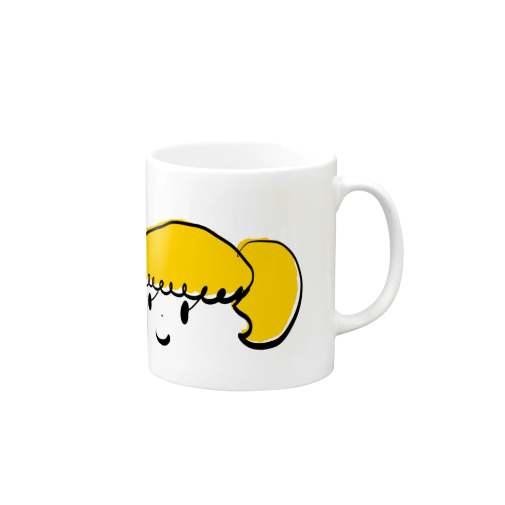 アキヨシアイ | デザインは愛の房州まりんちゃん Mug :right side of the handle