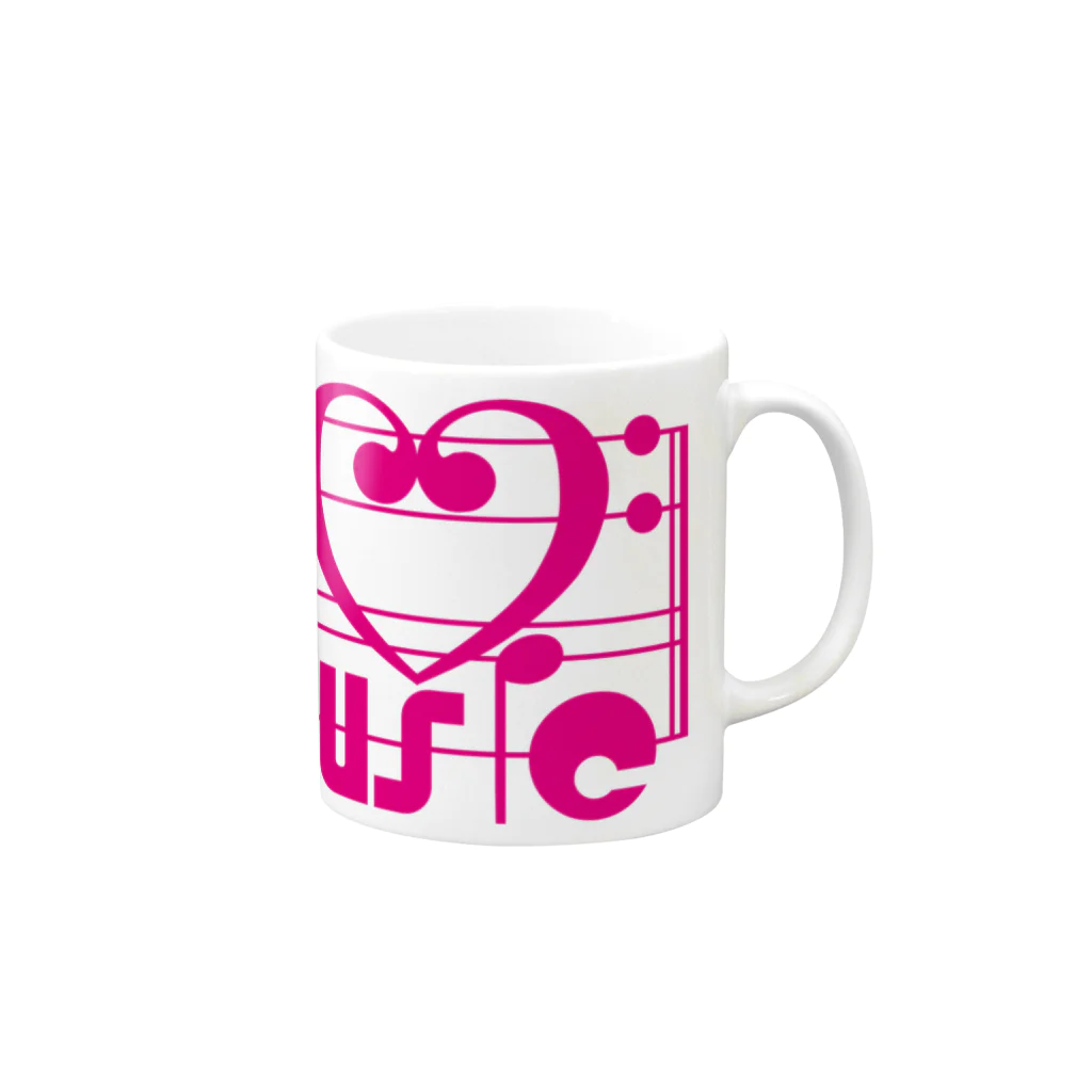 AURA_HYSTERICAのI LOVE MUSIC Mug :right side of the handle