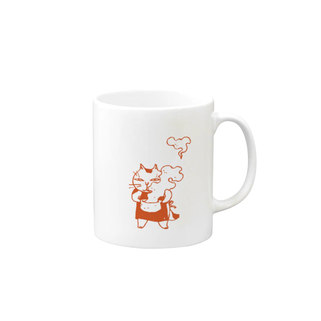 なまらやの鍋ねこ Mug :right side of the handle