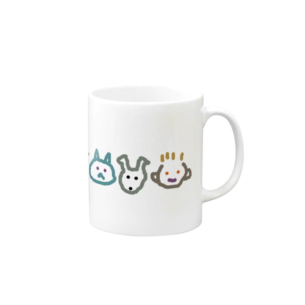 猫時間のなかよし Mug :right side of the handle