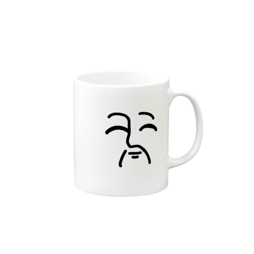 バナナ畑の床上浸水ふぇいす Mug :right side of the handle