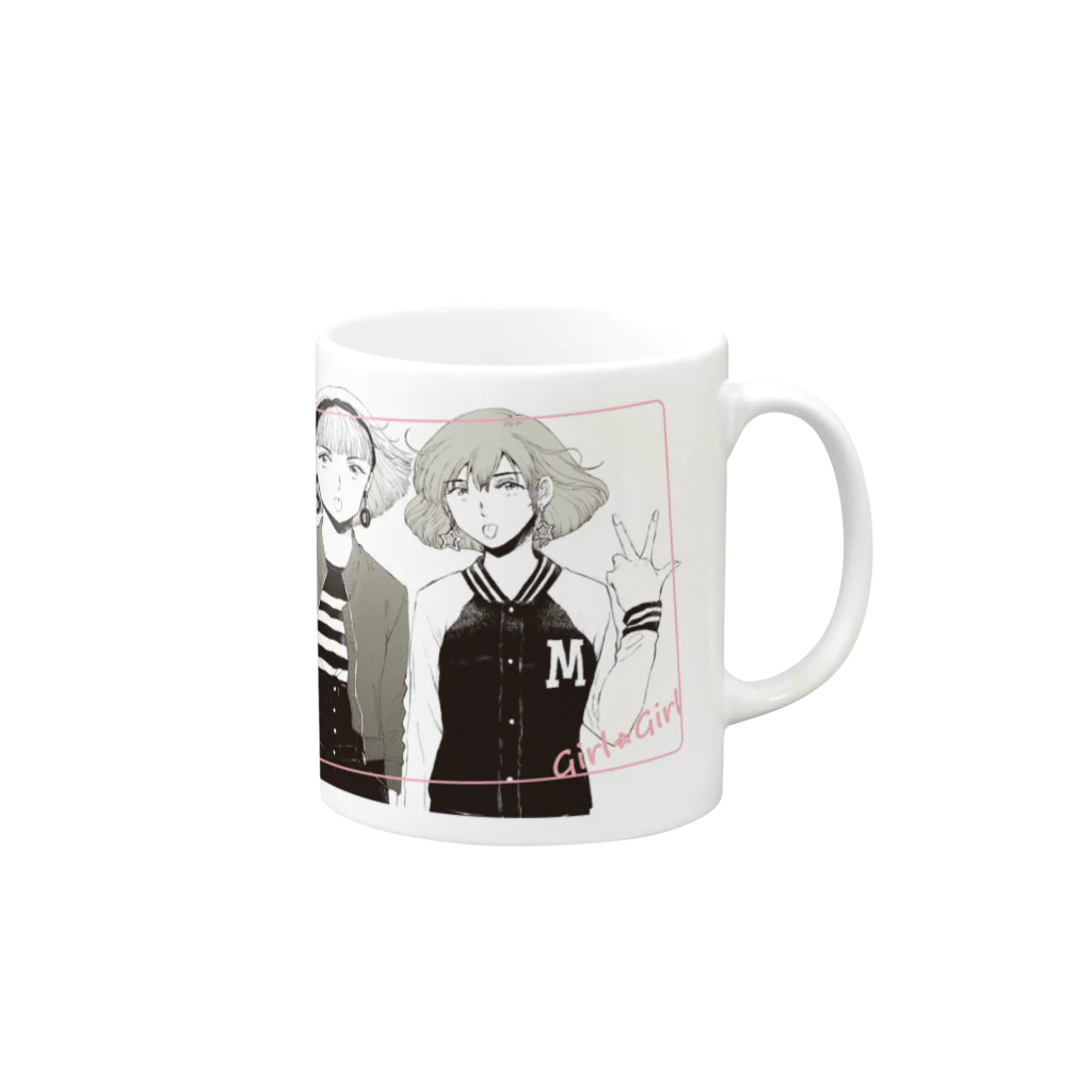 no colorのgirl★girl Mug :right side of the handle