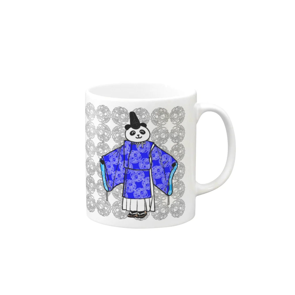 Tako＆Negi SUZURI支店のパンダ宮司とネガさん Mug :right side of the handle