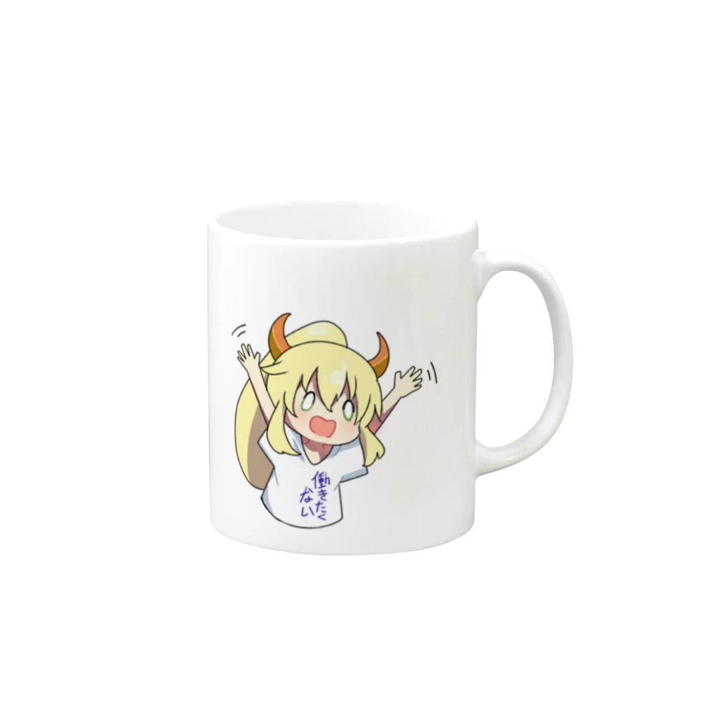 garaha＠小説家になろうの働かない娘っ子シリーズ Mug :right side of the handle