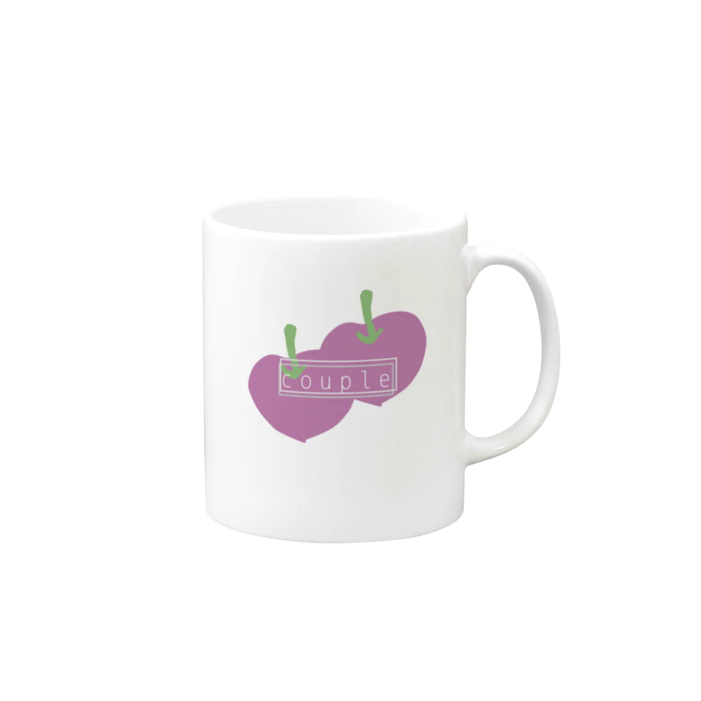 charu117のapple couple Mug :right side of the handle