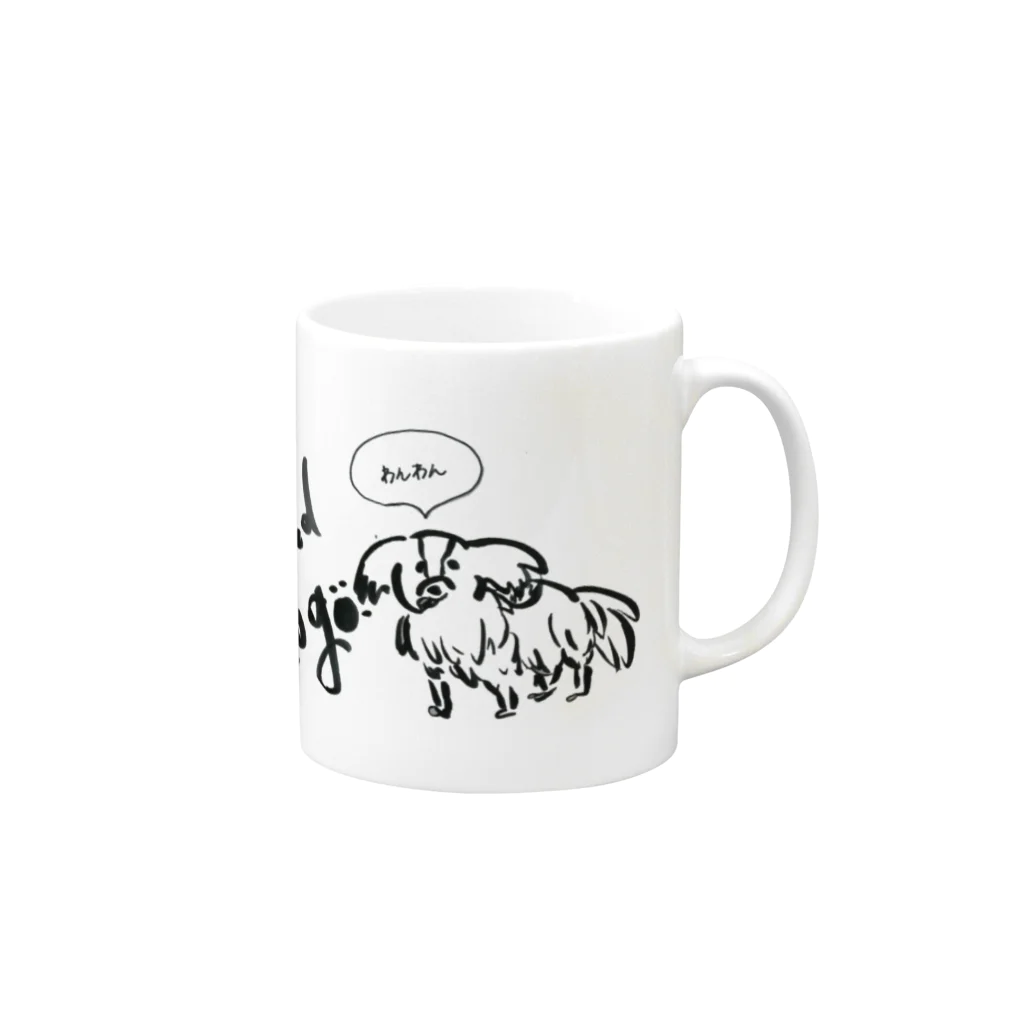 まままのうちの犬 Mug :right side of the handle