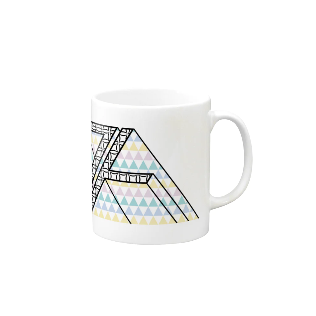 LUCHAの▲ラリアット△ Mug :right side of the handle