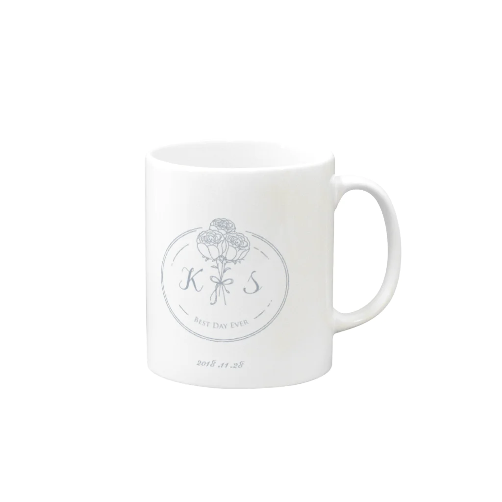 ♡バレエ♡コーヒー♡ぶたちゃん♡大好きリーナ♡のK♡S Mug :right side of the handle