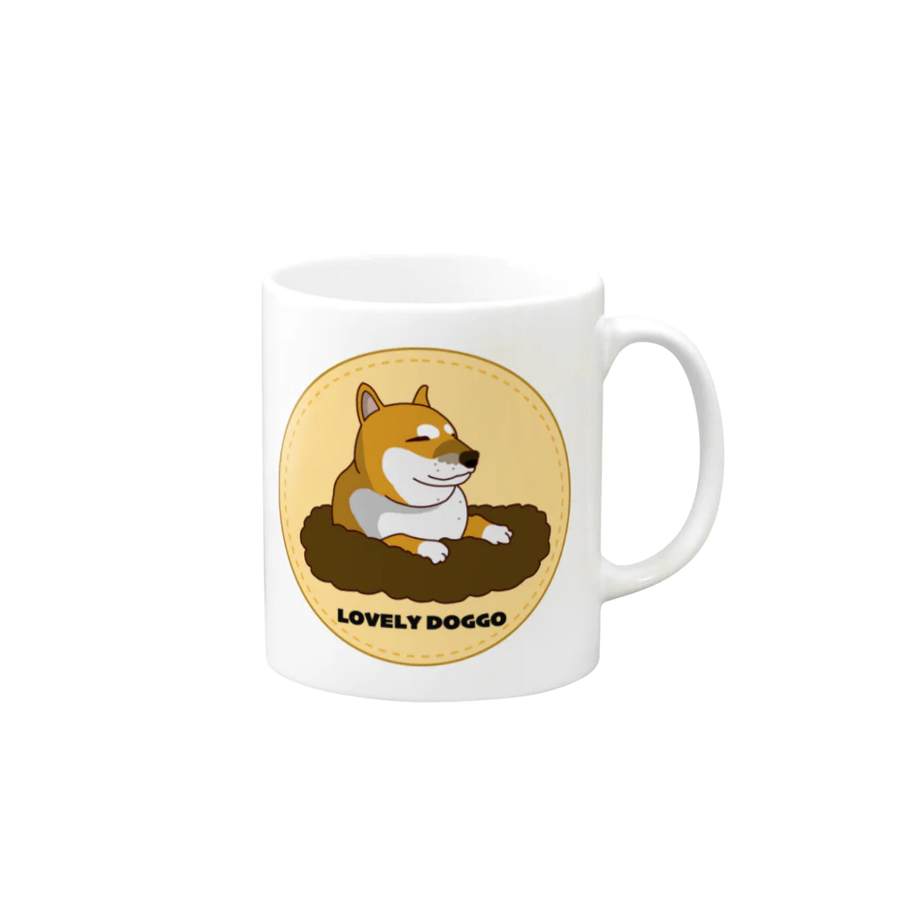 穴掘り犬こむぎさんの穴掘り犬こむぎさん２ Mug :right side of the handle