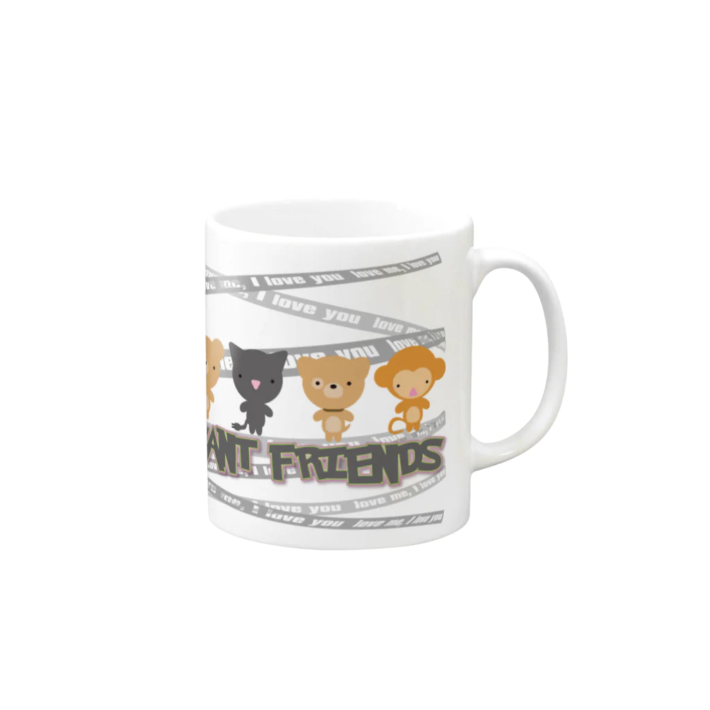 AURA_HYSTERICAのPleasant_Animals Mug :right side of the handle