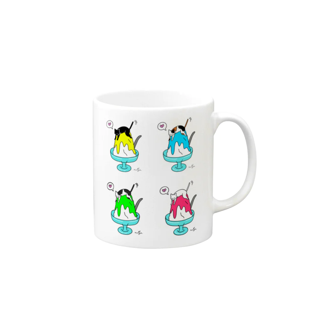 Ｍ✧Ｌｏｖｅｌｏ（エム・ラヴロ）のかき氷（シロップ＆トッピングメニュー）♪ Mug :right side of the handle