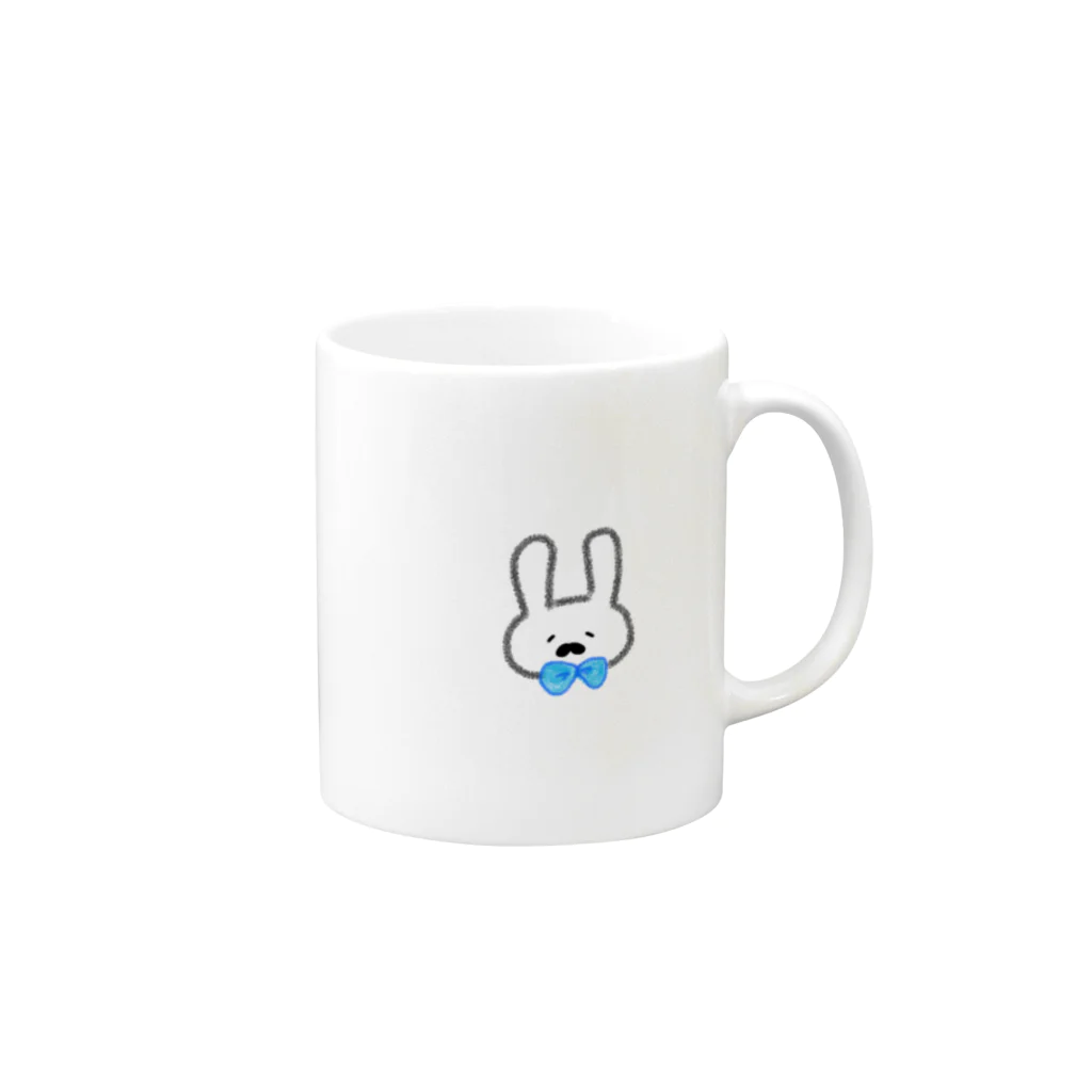 偶然の産物のうさぎさん Mug :right side of the handle