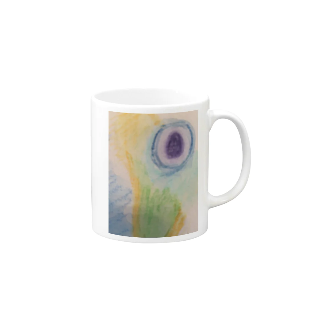 I.RO.HA.NI.HO.HE.To.のPurple eye Mug :right side of the handle