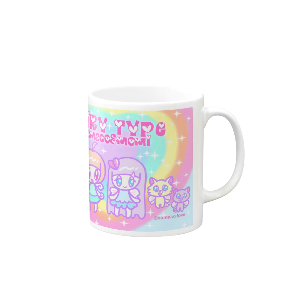 ナマコラブ💜👼🏻🦄🌈✨のfairy type NAMACOLOVE Mug :right side of the handle