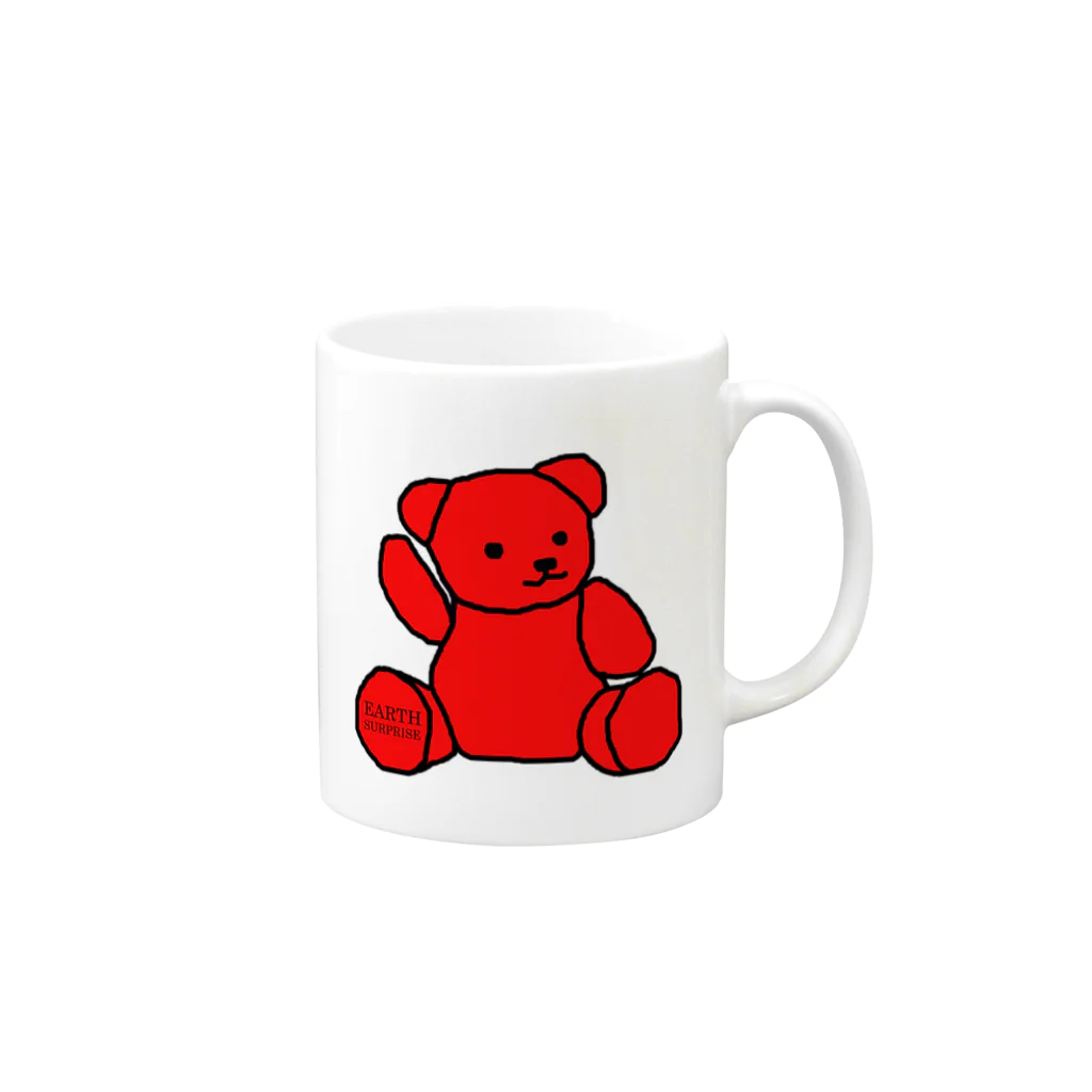 bossのテディベアのレッドくん Mug :right side of the handle