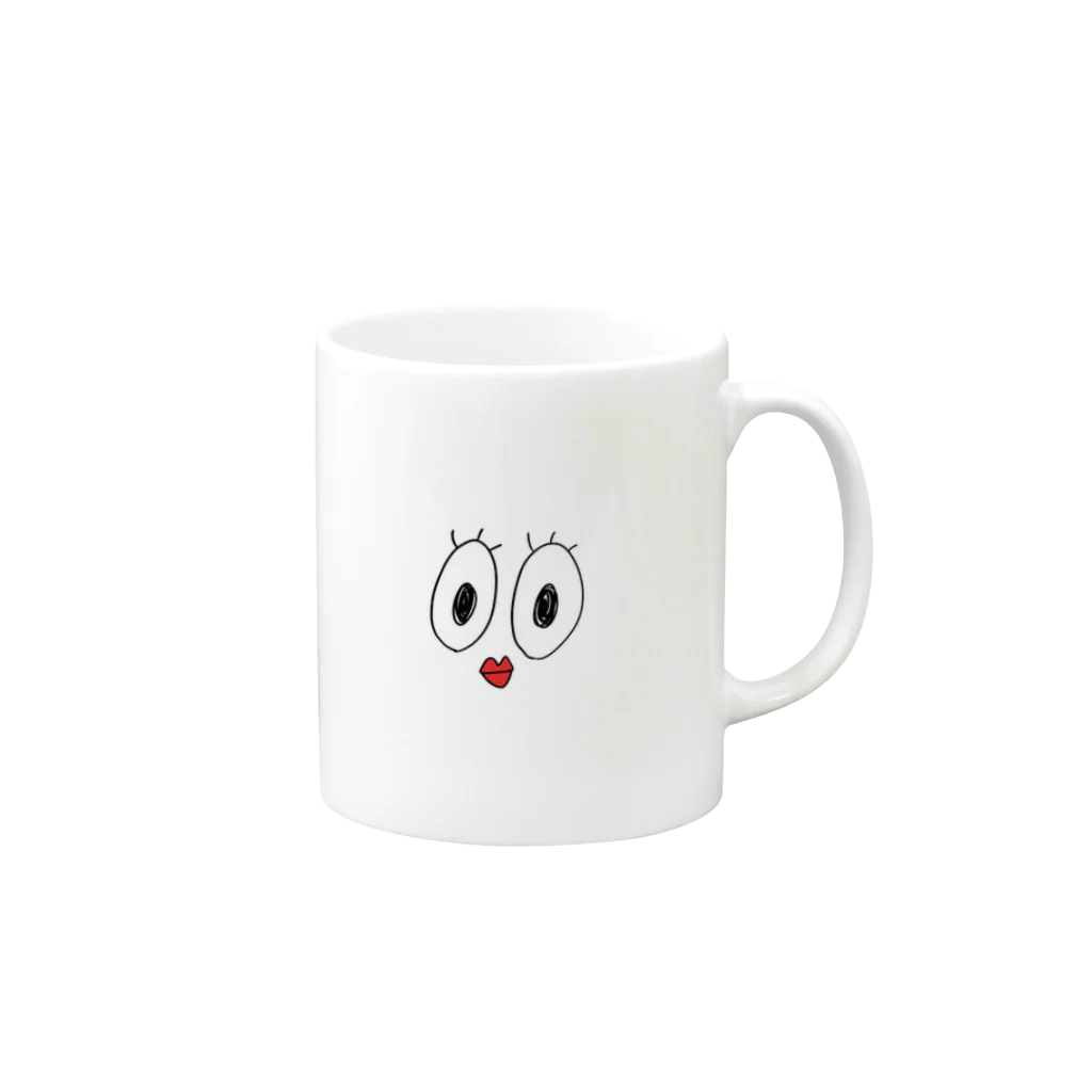 すみのおばちゃんのかお Mug :right side of the handle