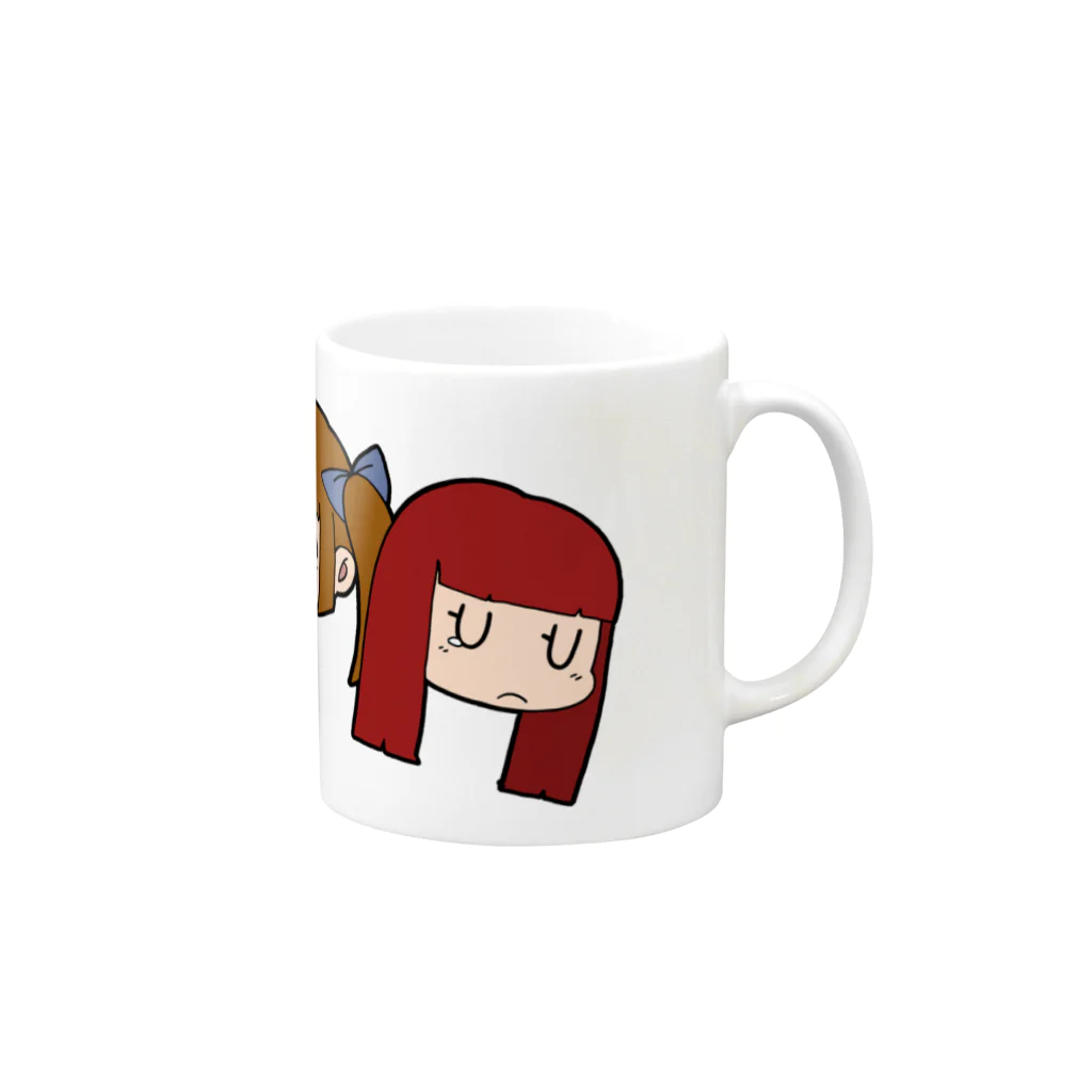 ゆアパレルの二つの顔 Mug :right side of the handle