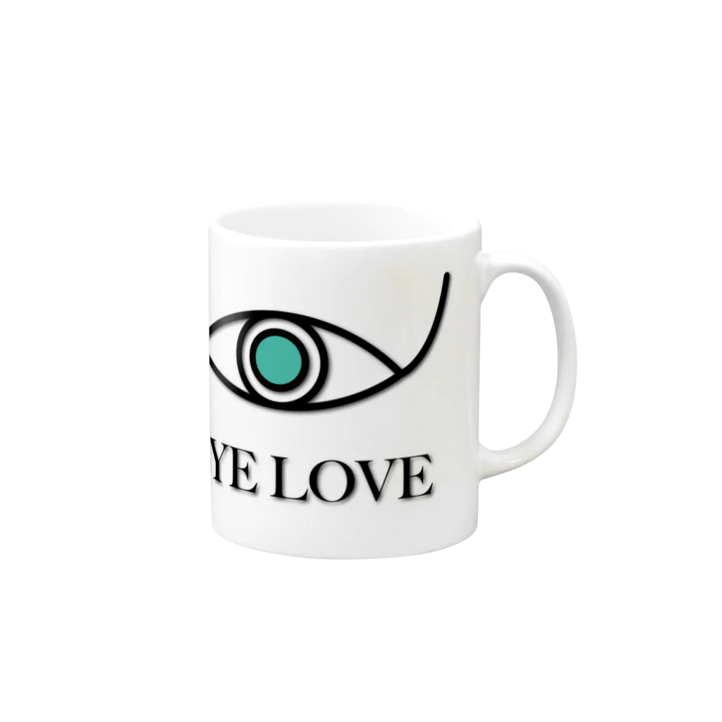 きんちゃんSHOPのEYE LOVE マグカップの取っ手の右面