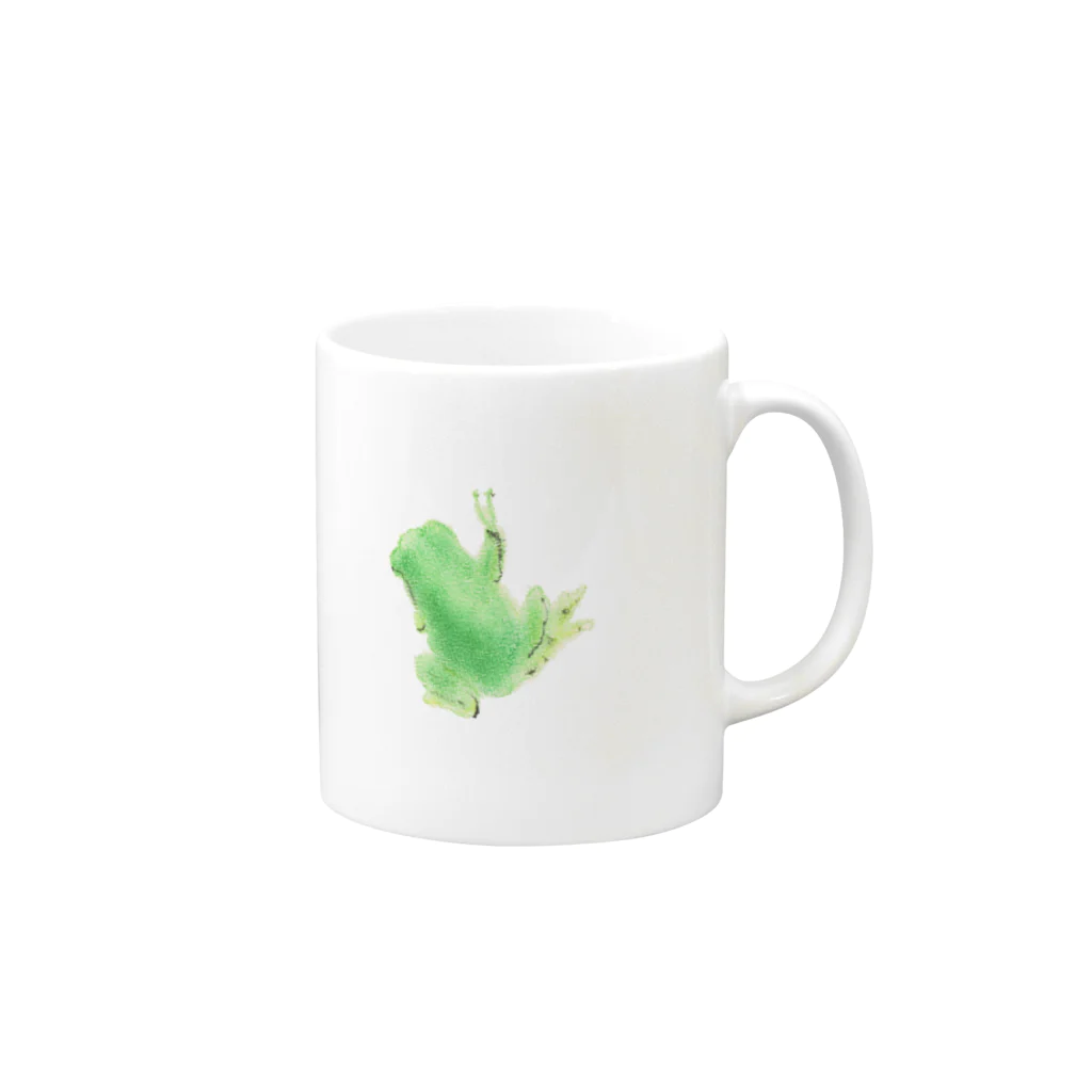 Sonoのひょっこり　アマガエルくん Mug :right side of the handle