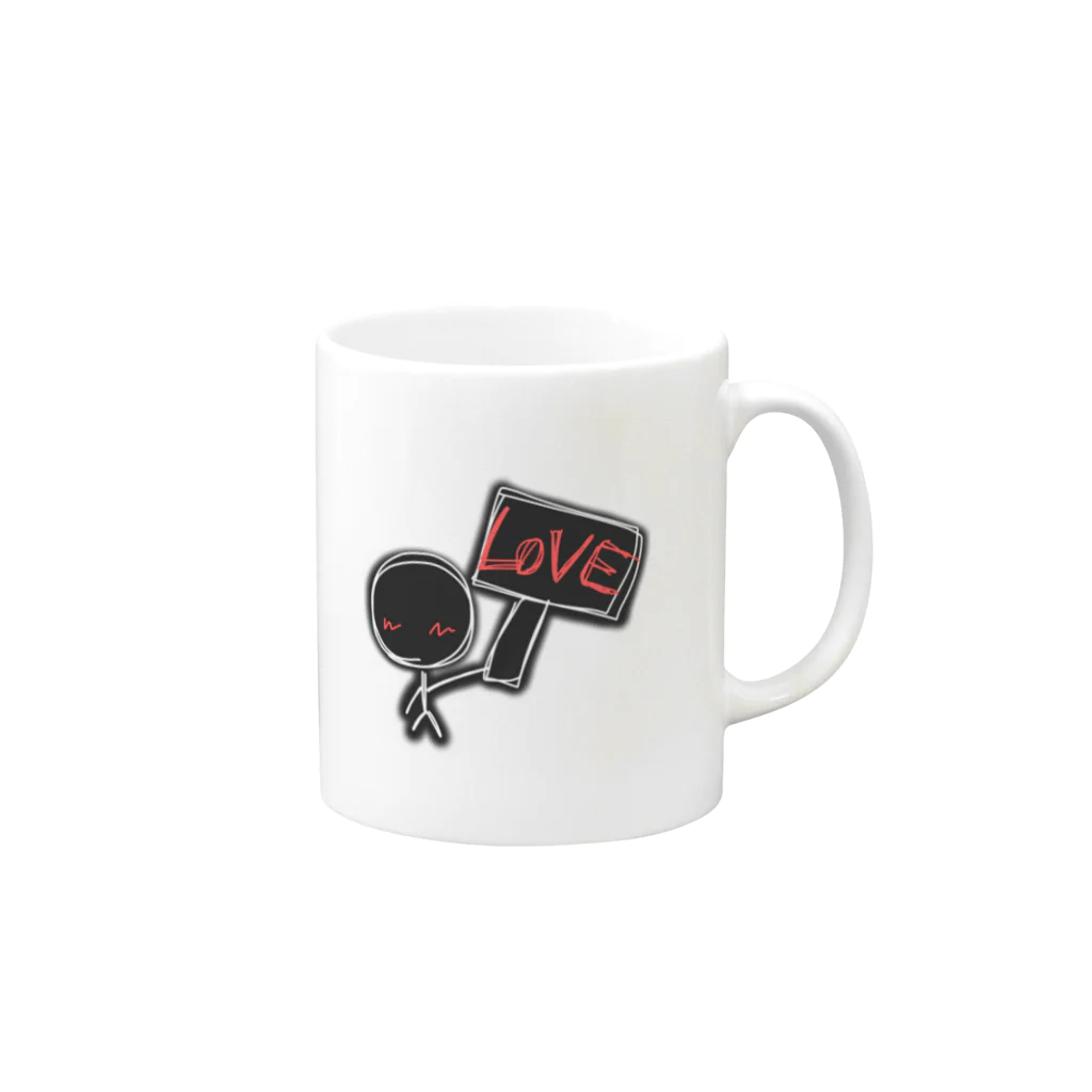 「It's me!」shopのlove Mug :right side of the handle