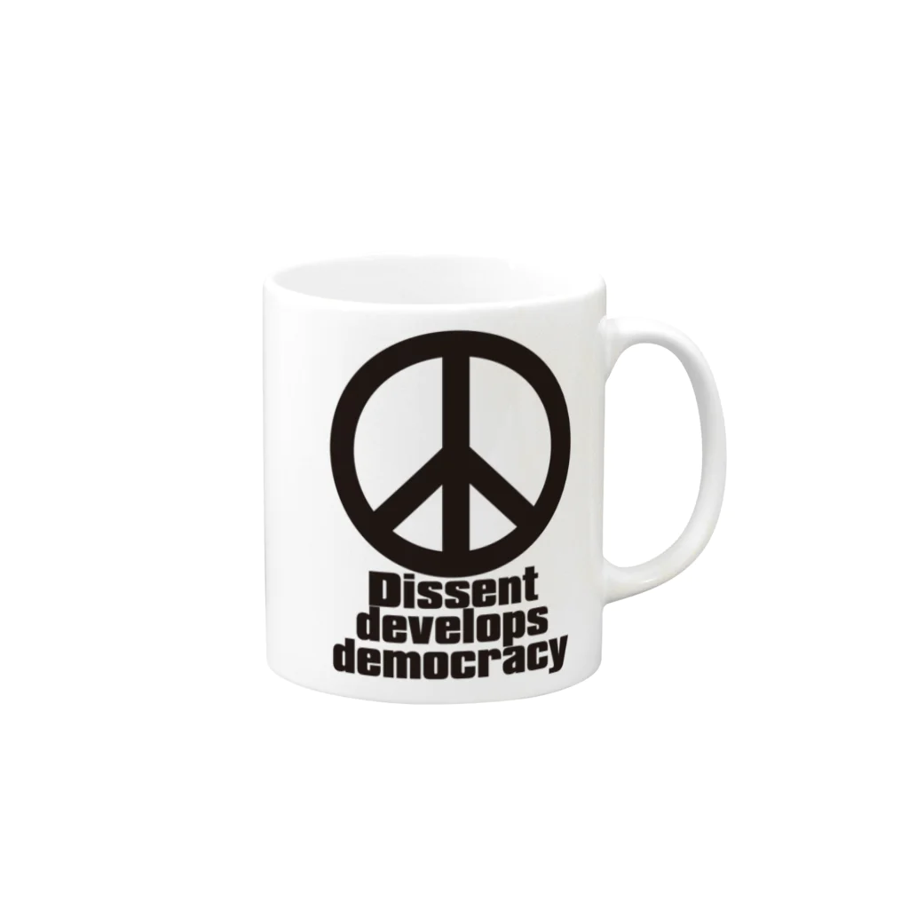 AURA_HYSTERICAのPeace_Symbol Mug :right side of the handle