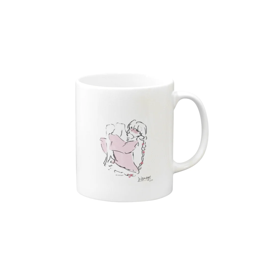 kisaragi0405のみつあみちゃん Mug :right side of the handle