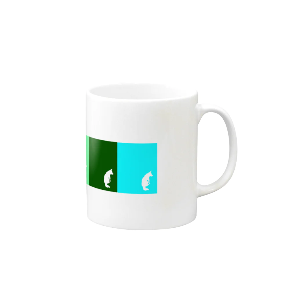 まつのしばいぬさん  1・2・9ミックス Mug :right side of the handle