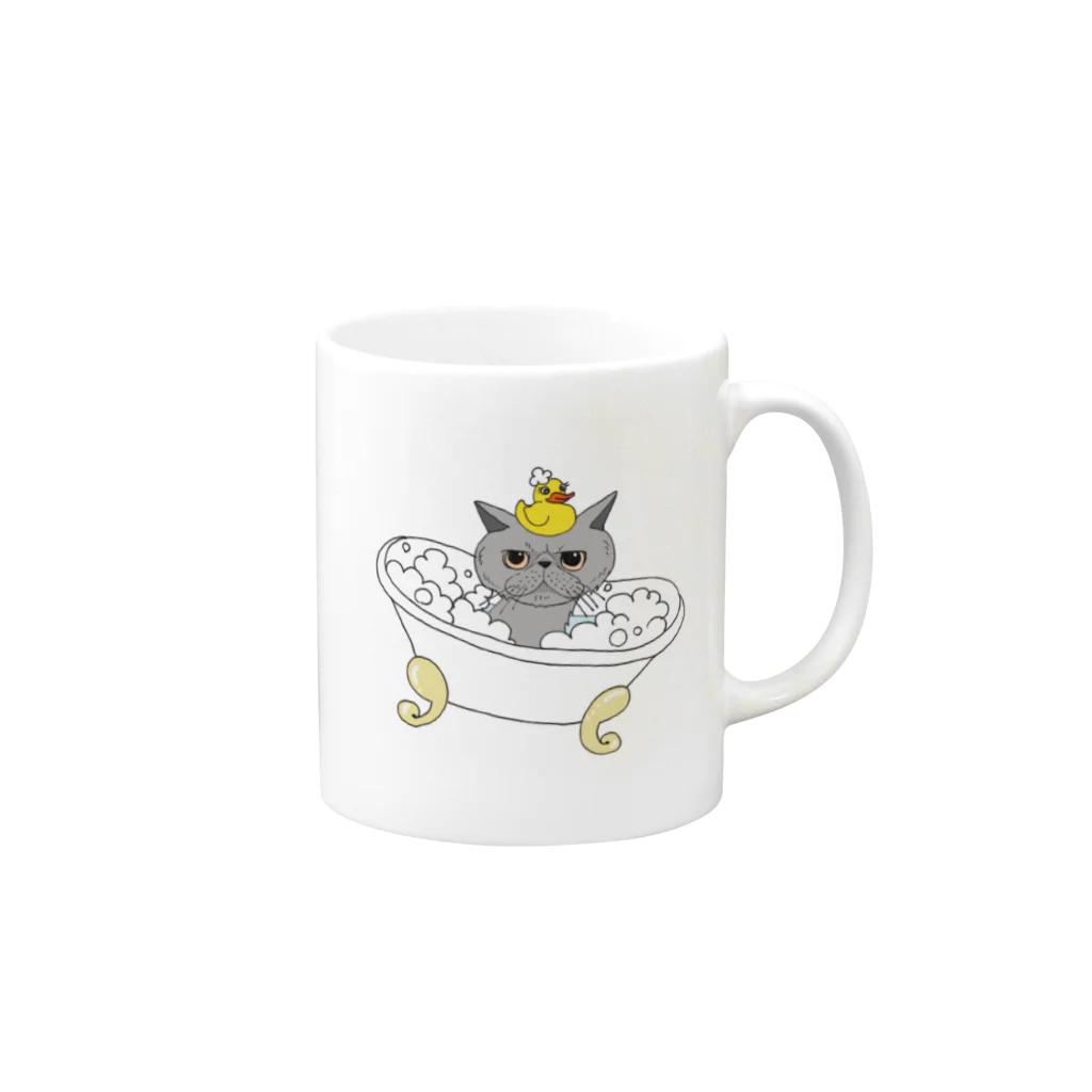 OGNdesignの猫　ねこ　NO.33 Mug :right side of the handle