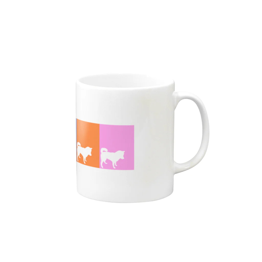 まつのしばいぬさん  10・11・12ミックス Mug :right side of the handle