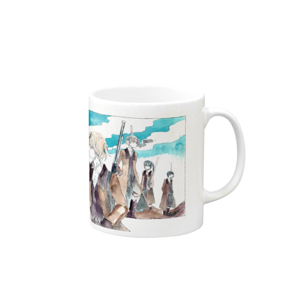 夜間 夢戸のHANON Mug :right side of the handle