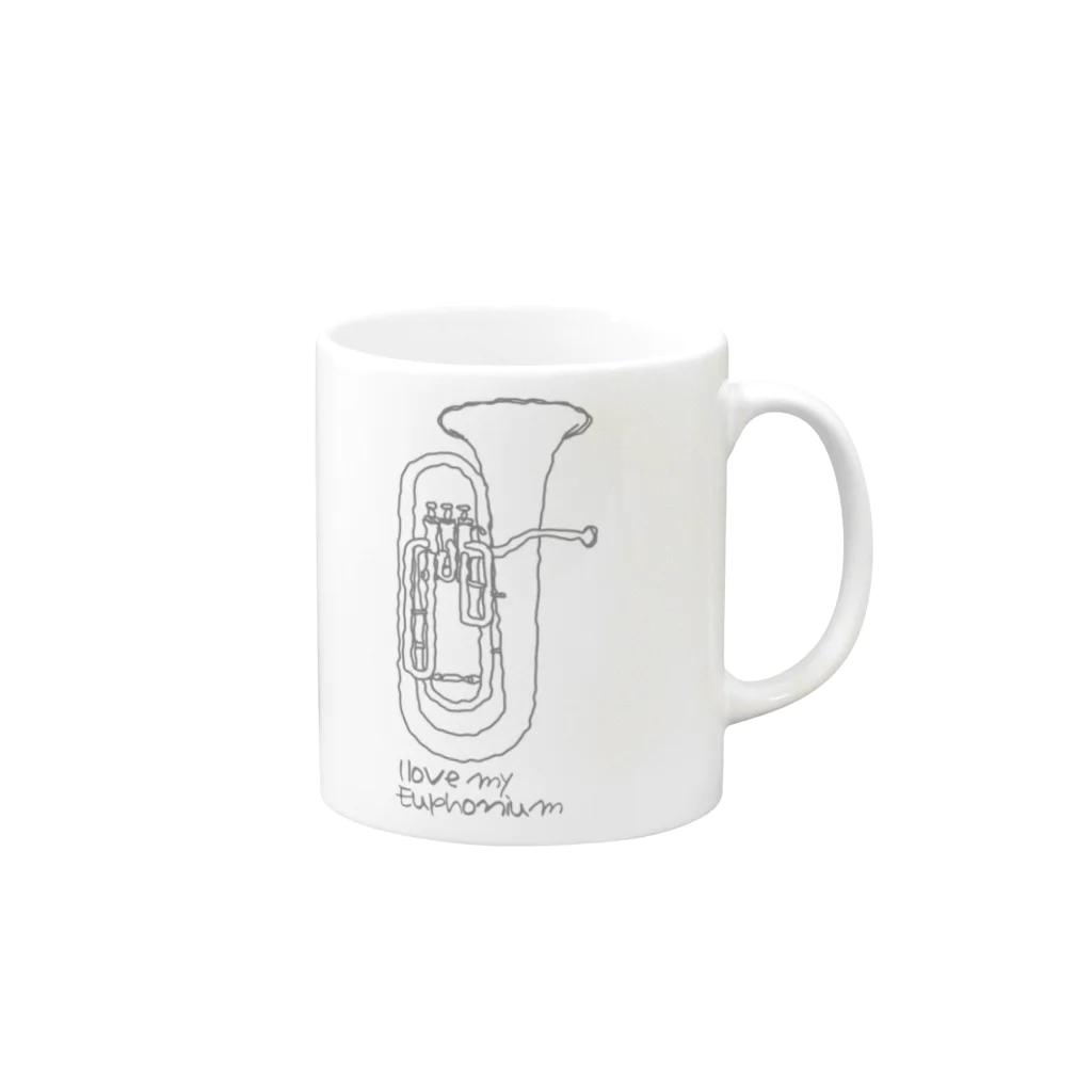 MSD2006のI love my euphonium Mug :right side of the handle