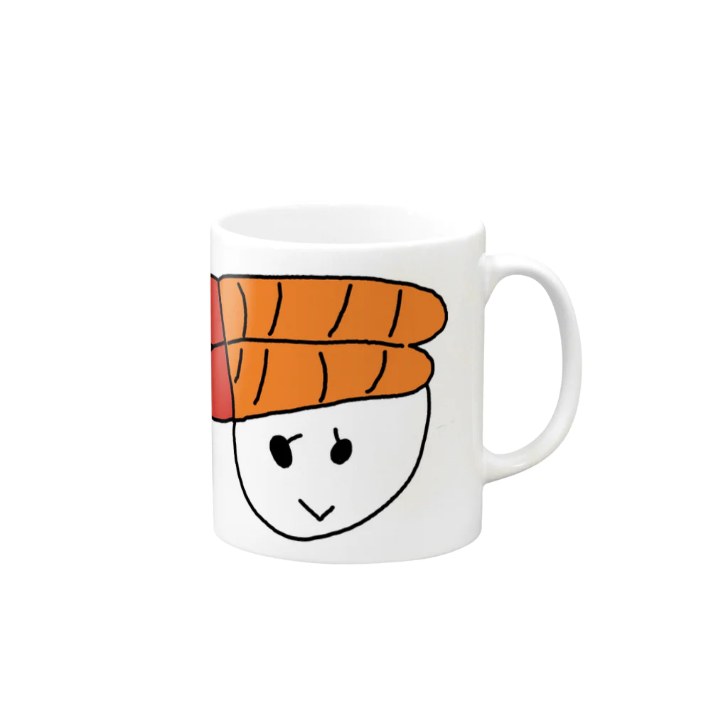 OINOBのえびたん Mug :right side of the handle