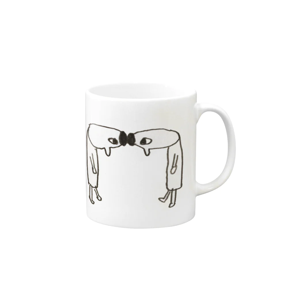 mosanのごっつんこ Mug :right side of the handle