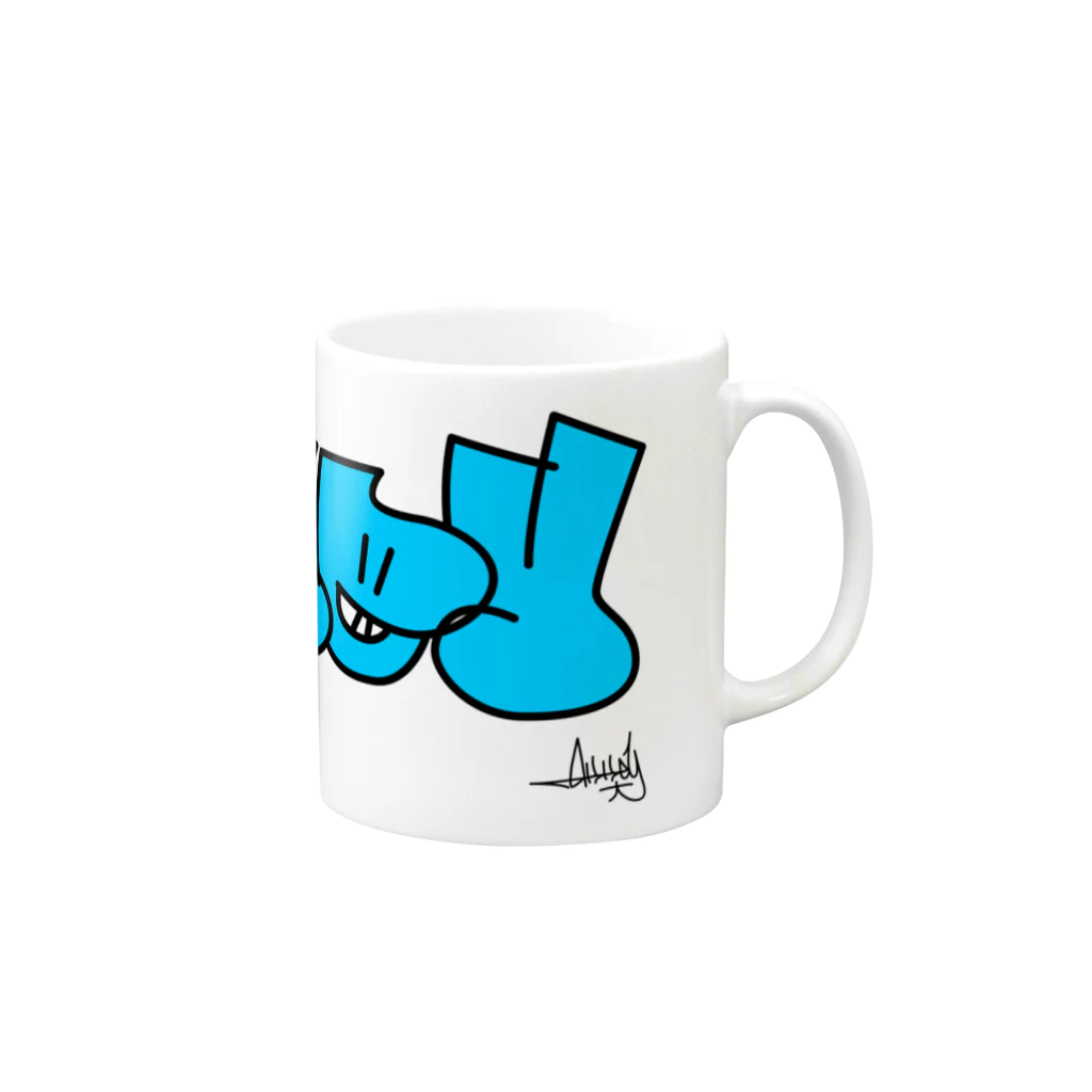 akkeyのショップのakkey マグカップ Mug :right side of the handle