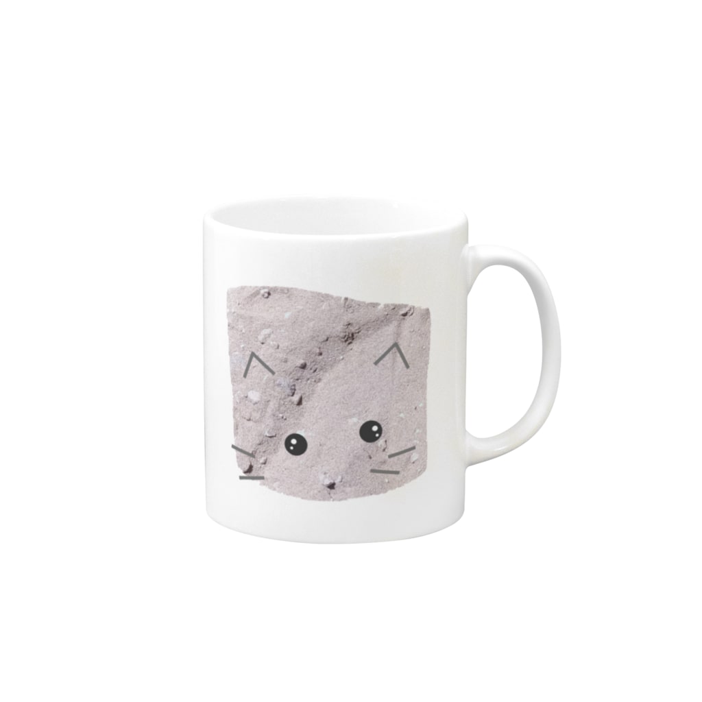 しぱしぱのすなねこ Mug :right side of the handle
