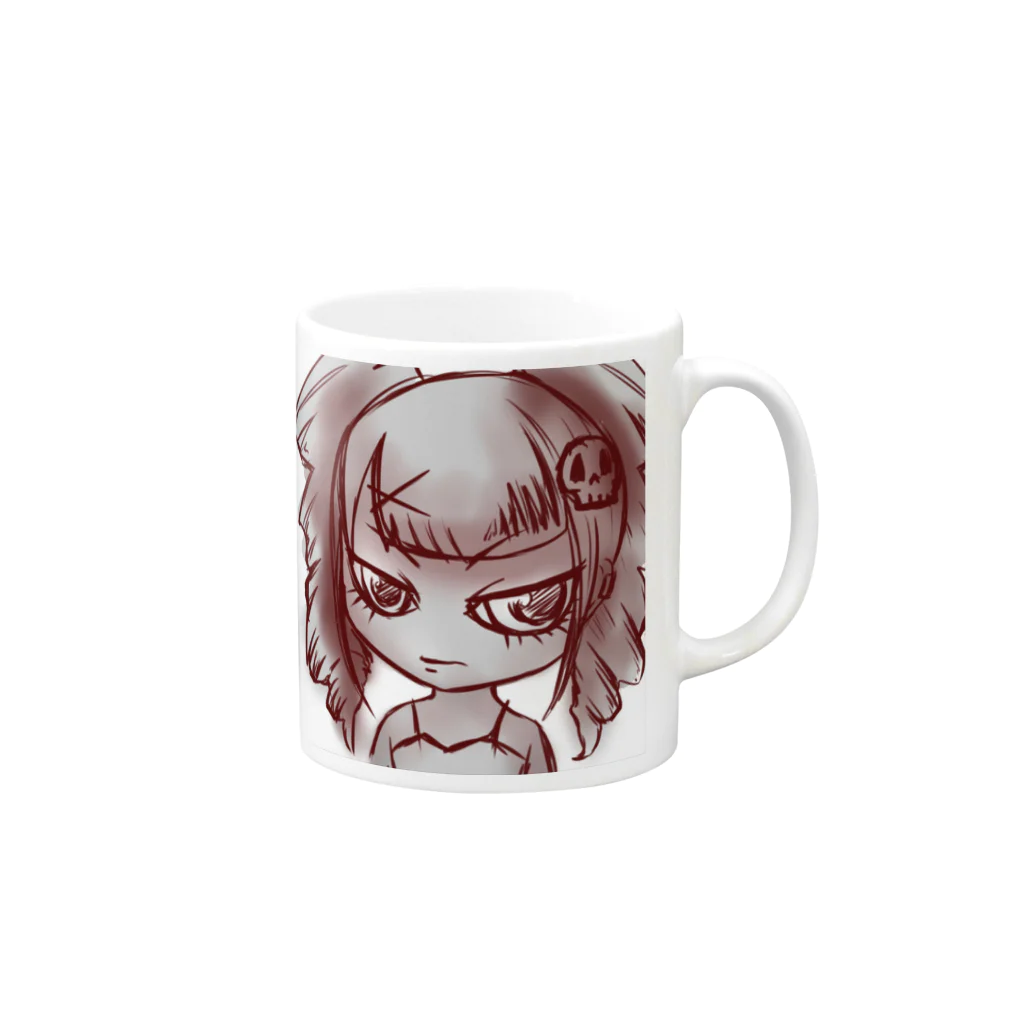 星空青井の極中核風女子。 Mug :right side of the handle