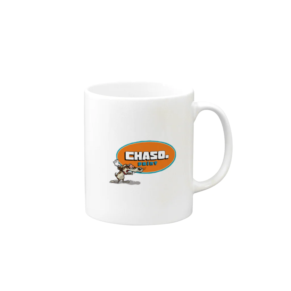 CHASO.のCHASO.ロゴマグ Mug :right side of the handle