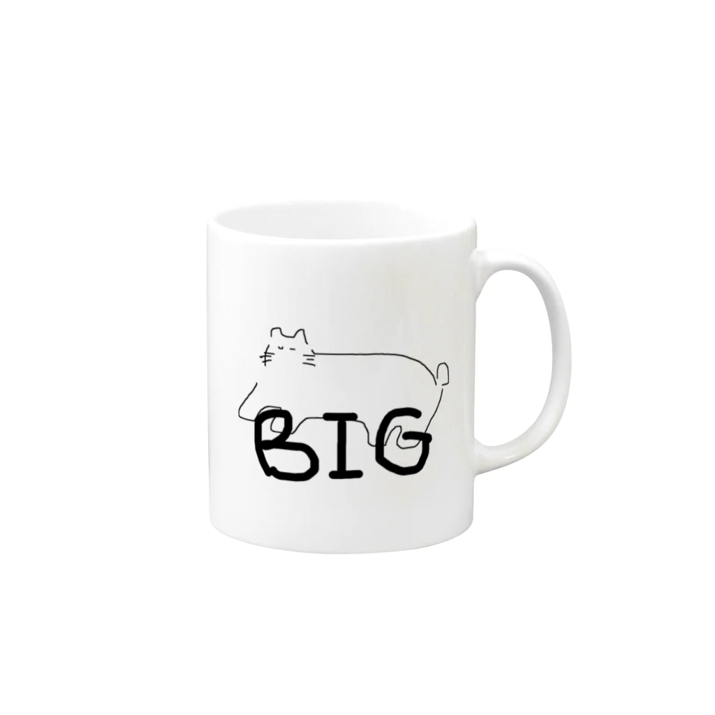 ＮＯＲＵＲＩのＢＩＧ　ねこ Mug :right side of the handle