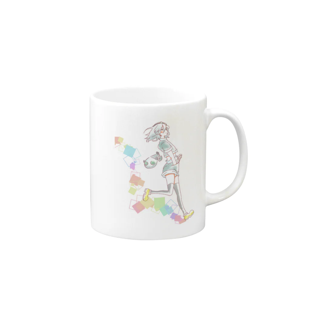 ミューのニースくん Mug :right side of the handle