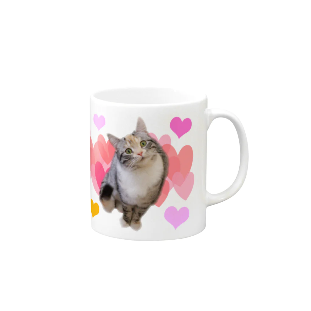 Cat Cafe ねころびのラブリーめいちゃん Mug :right side of the handle