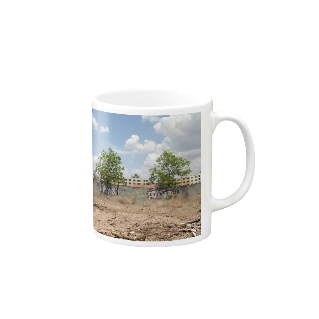 さめの3本の木 Mug :right side of the handle