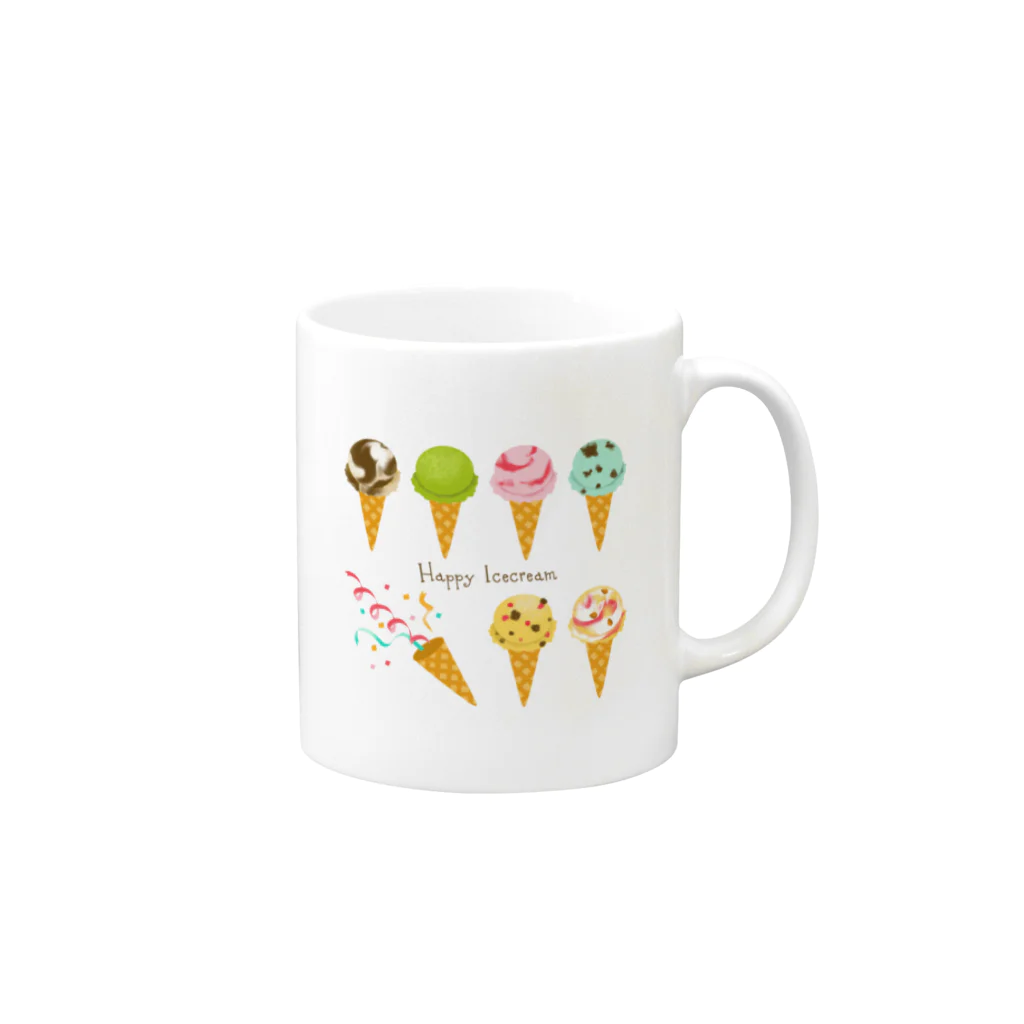 ypocketのハッピーアイスクリーム！ Mug :right side of the handle