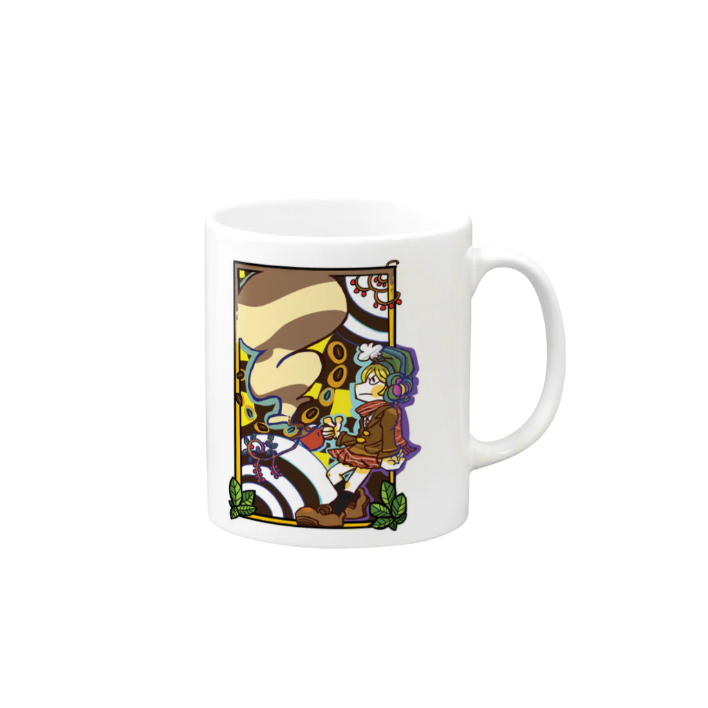 83ストアのコーヒーブレイクのお供 Mug :right side of the handle