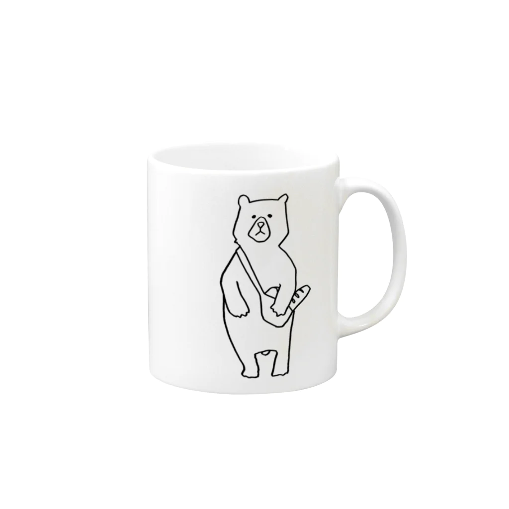 びおらいSHOPのハングリーグリズリーくん Mug :right side of the handle