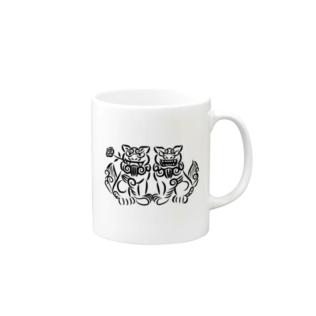 Lafs23のLafs23 公式グッズ 「シーサー」 Mug :right side of the handle