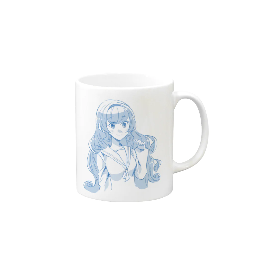 せにょ2y♂の水色少女 Mug :right side of the handle