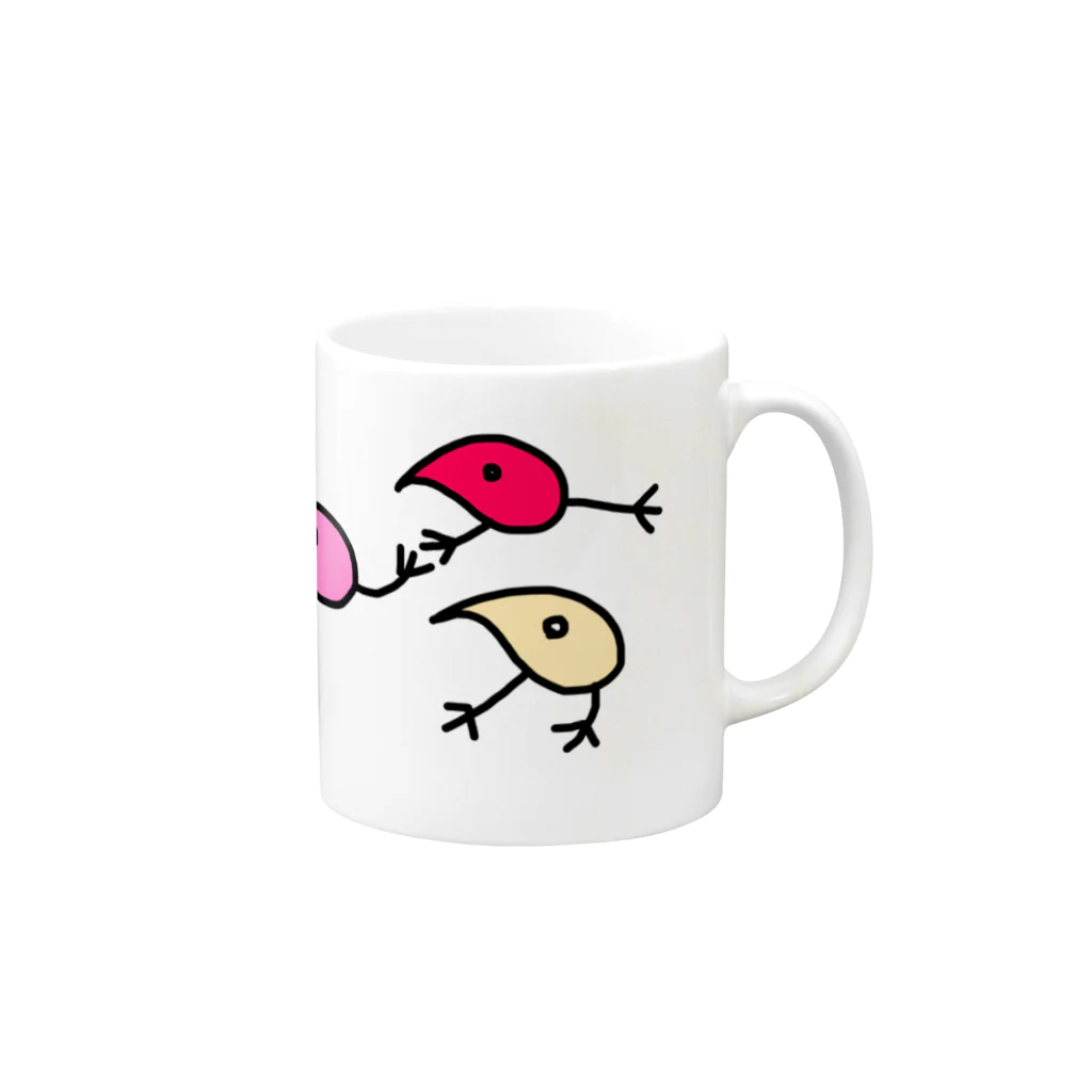 suzuriのeeeeat!のeeeeat!のキーウイ(ピンク) Mug :right side of the handle